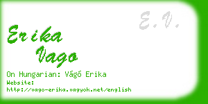 erika vago business card