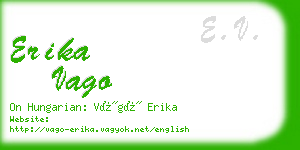 erika vago business card